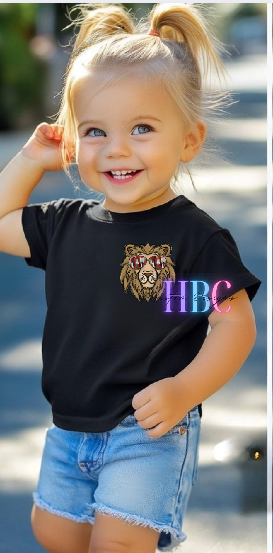 LIONS Toddler T- front back design