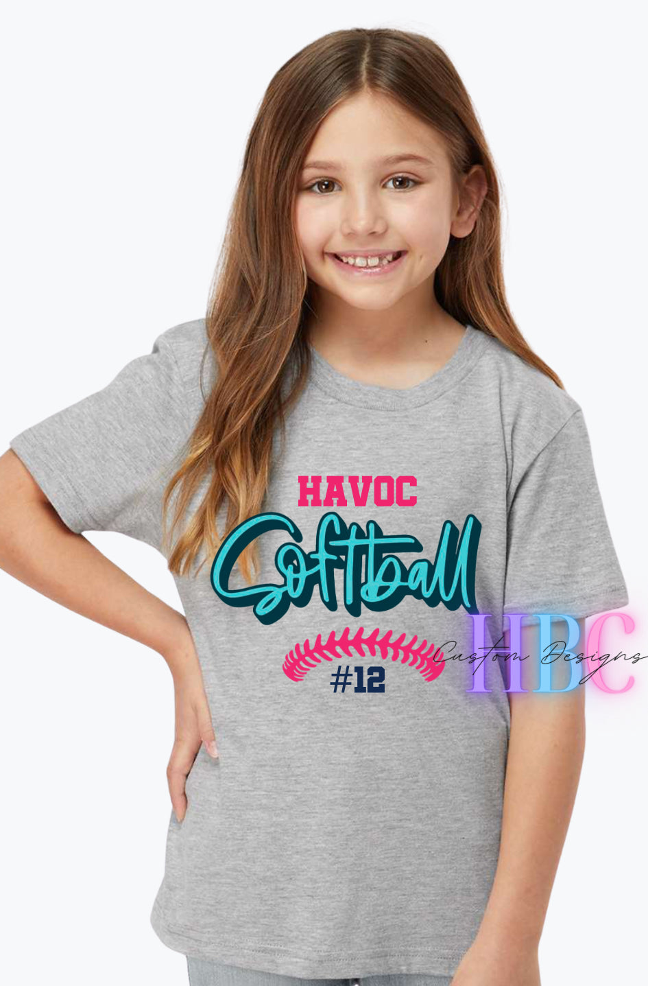 HAVOC- YOUTH- Softball Design with player number