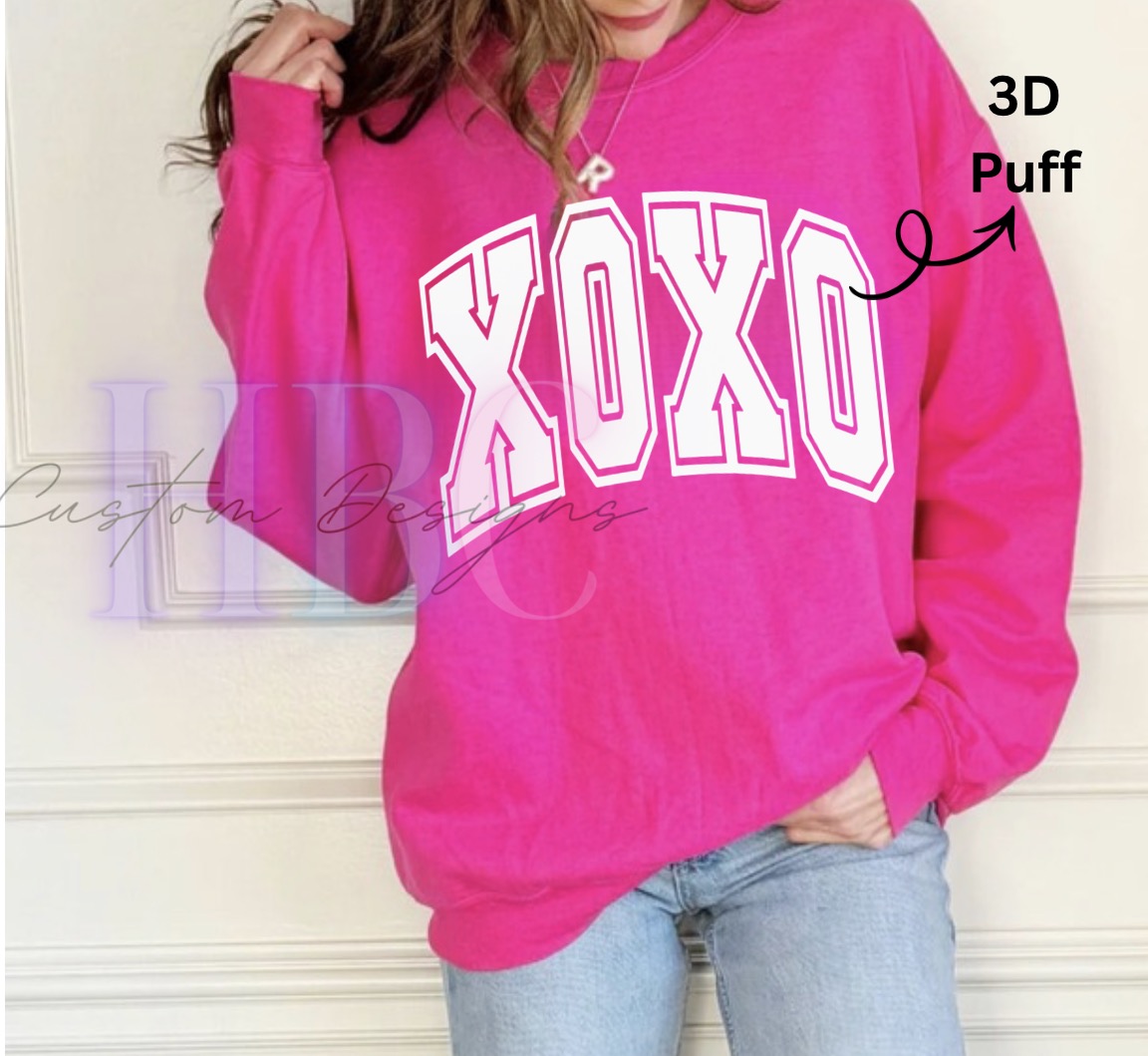 XOXO Puff Print Sweatshirt