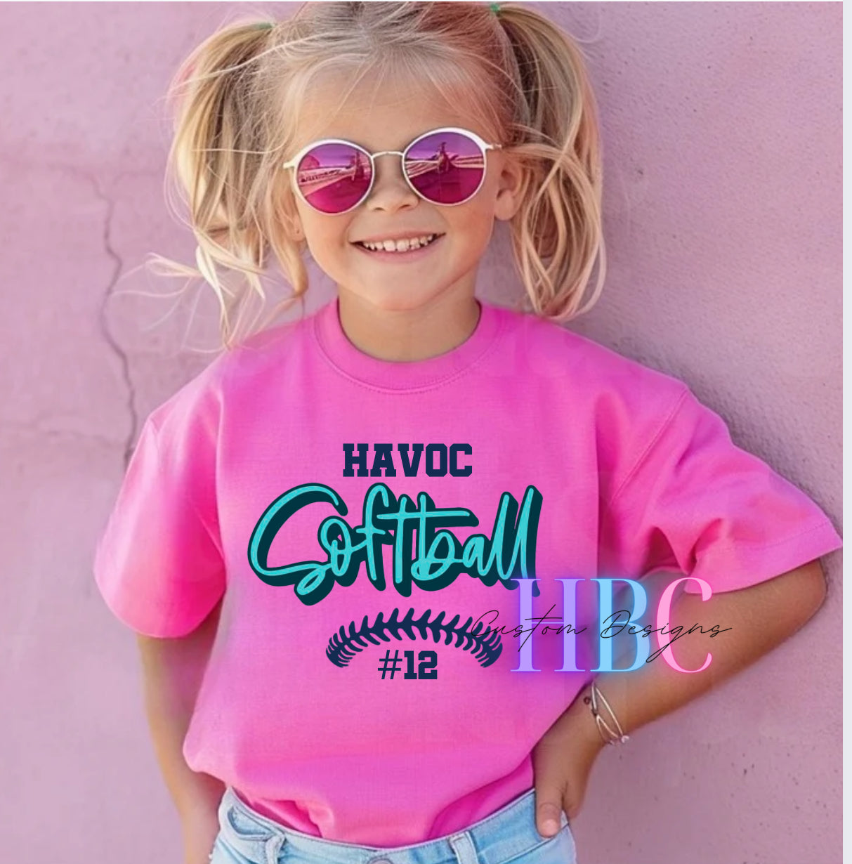 HAVOC- YOUTH- Softball Design with player number
