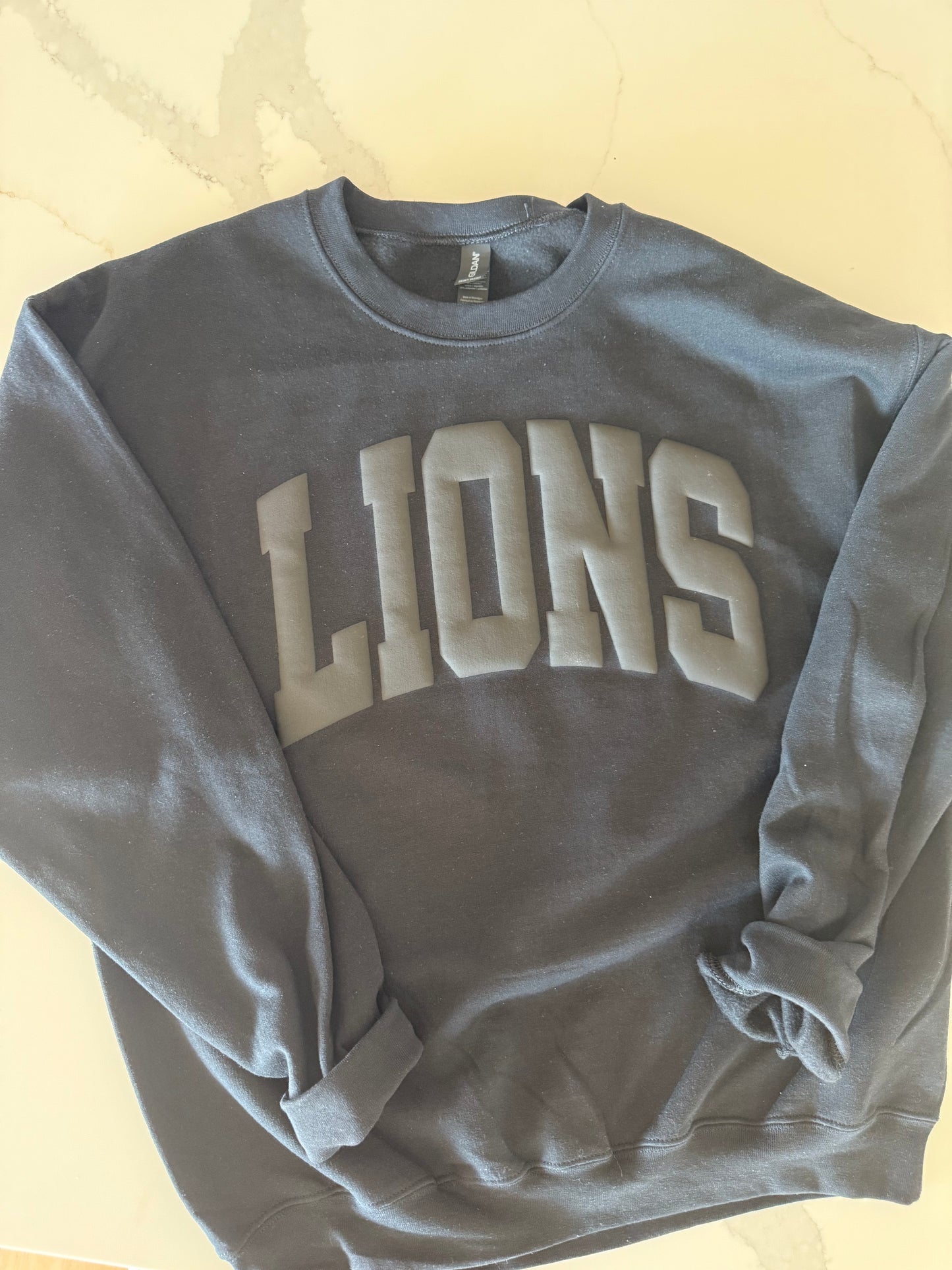 Black Puff on Black Custom Sweatshirt