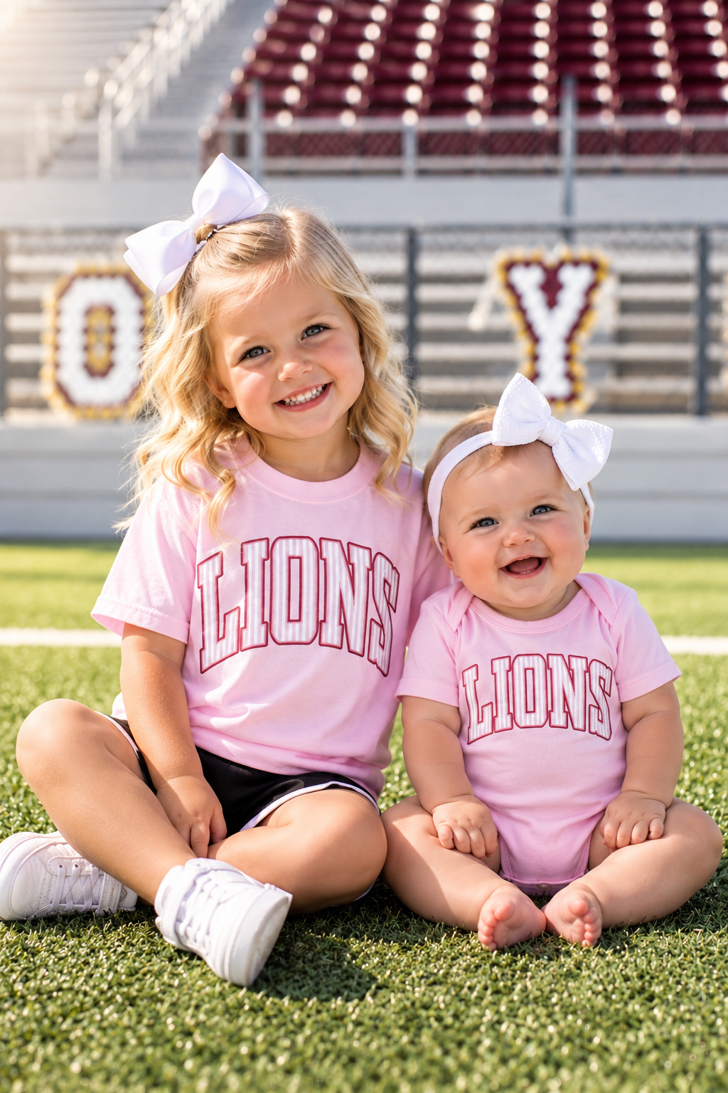 Pretty in Pink Lions Tee- Littles