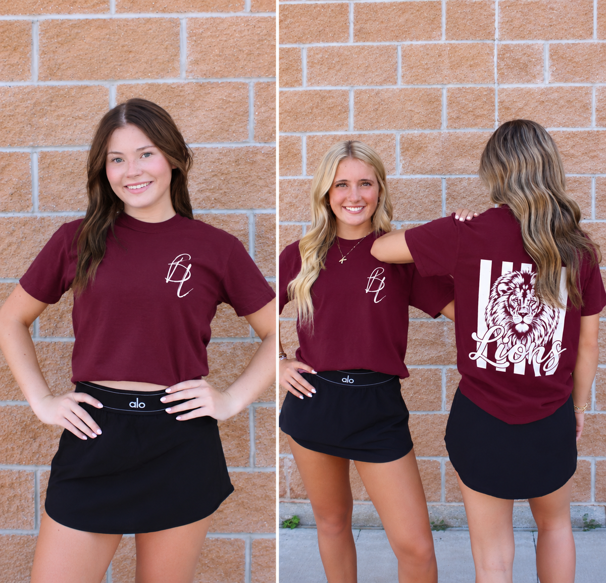 The Vintage Lions Tee- Maroon