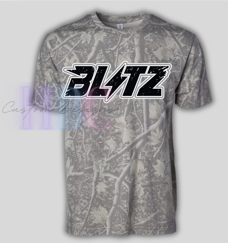 Blitz Logo on Camo Tee
