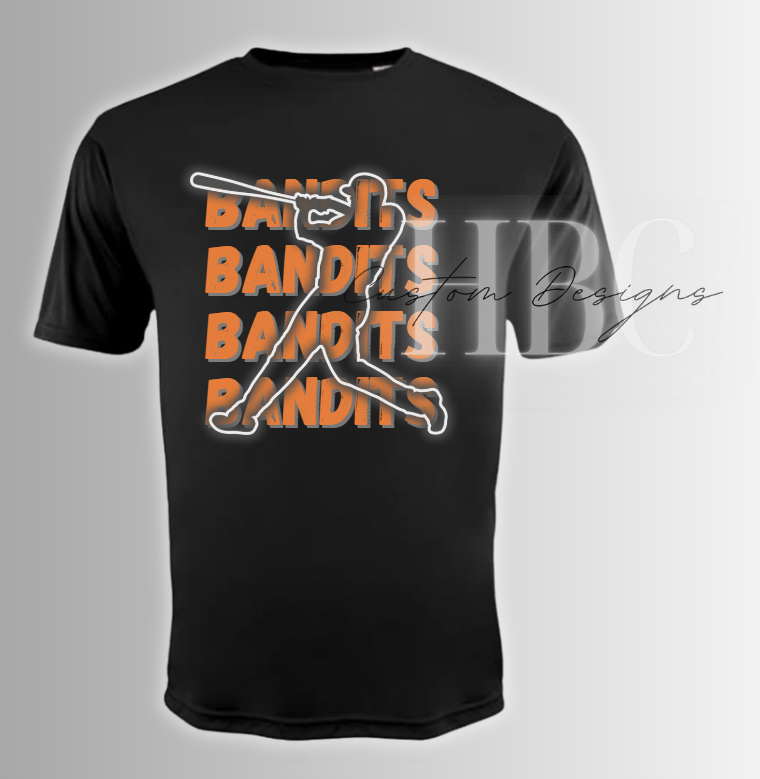 Bandits Baseball Silhouette Tee or Sweatshirt