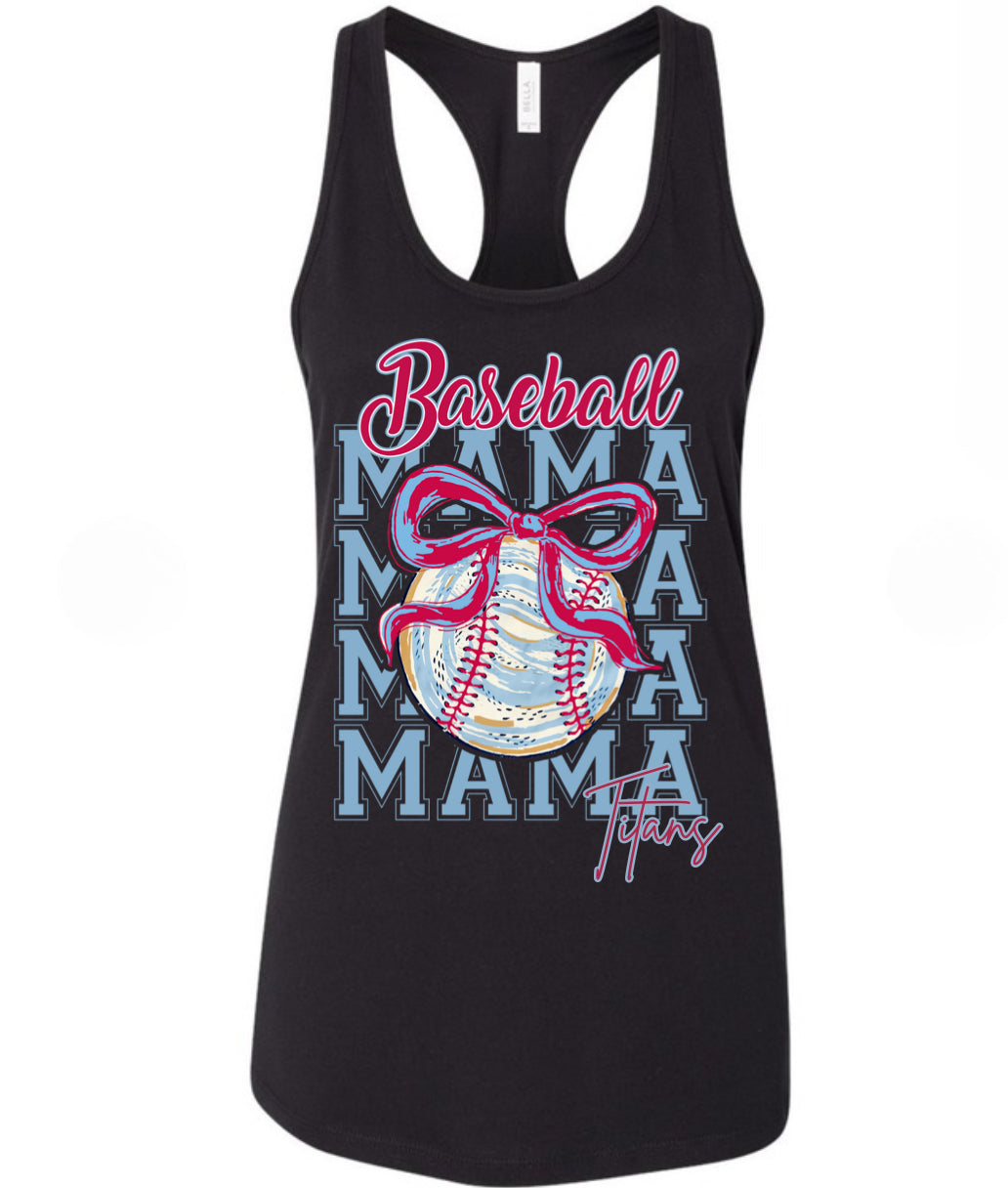 Titans Mama Baseball Tank