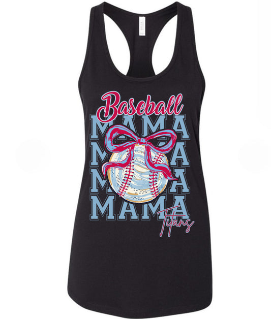 Titans Mama Baseball Tank