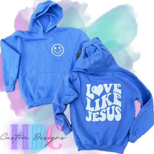 “Love Like Jesus” Glow Puff Hoodie