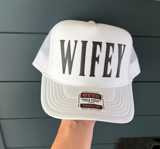 WIFEY Puff Glitter Hat