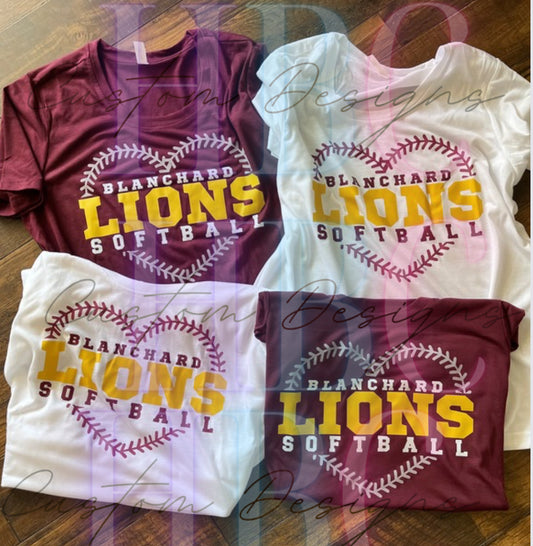 Blanchard Lions Softball Tee