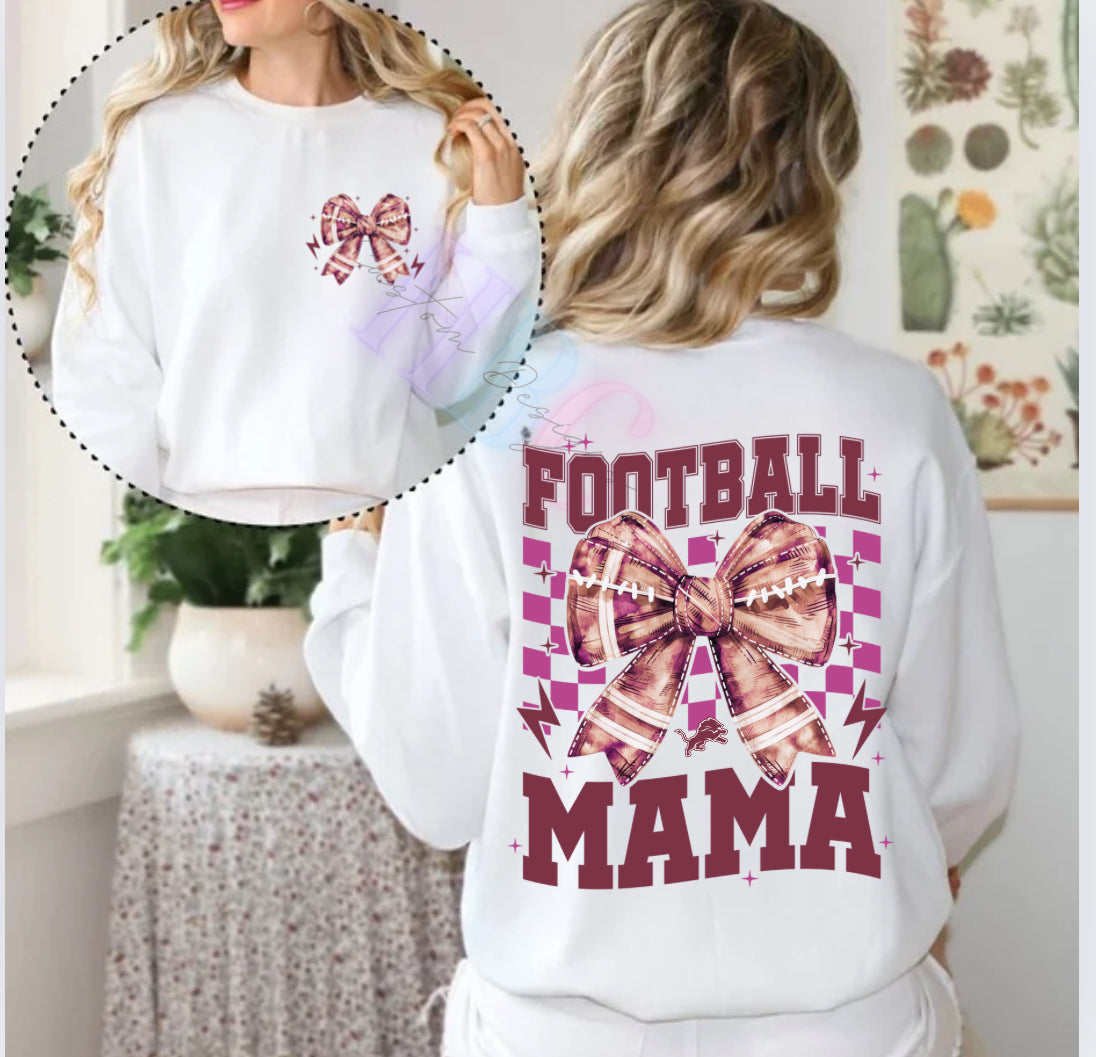 Lions Football Mama- Full back w/ pocket