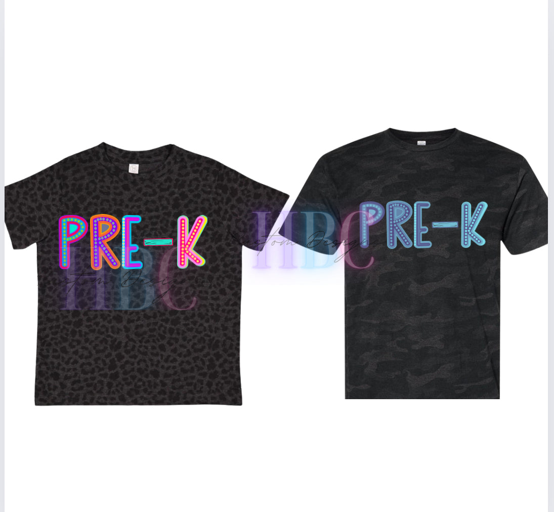 Adult PreK- Second Grade Tee