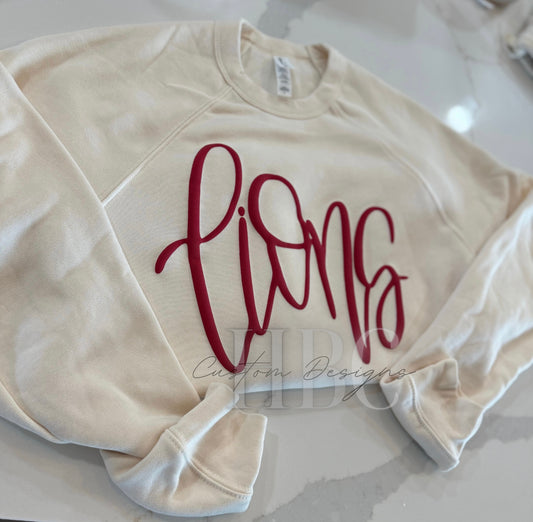 Lions Maroon Puff Sweatshirt