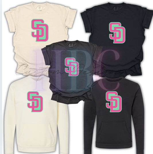 YOUTH- SD Baseball Logo Shirt/Sweatshirt/Hoodie