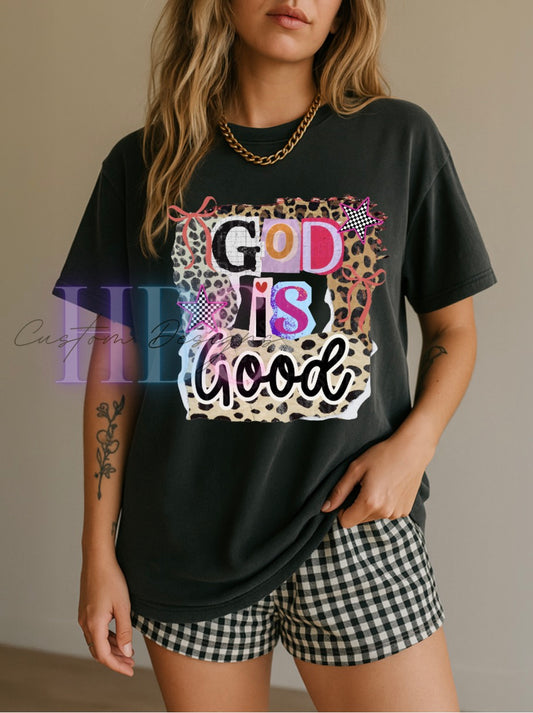 God is Good Patchwork Graphic Tee