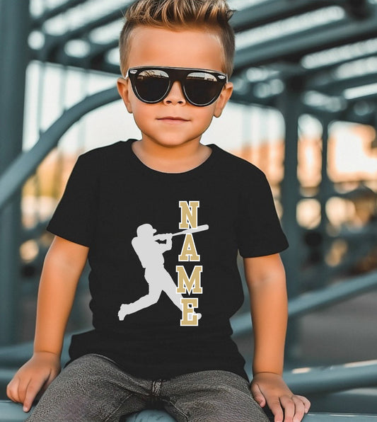 YOUTH- Baseball Silhouette with Name
