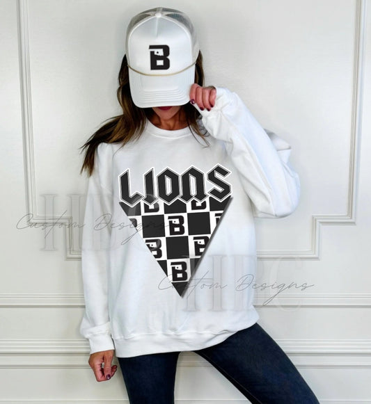 Lions- Checkered Triangle sweatshirt