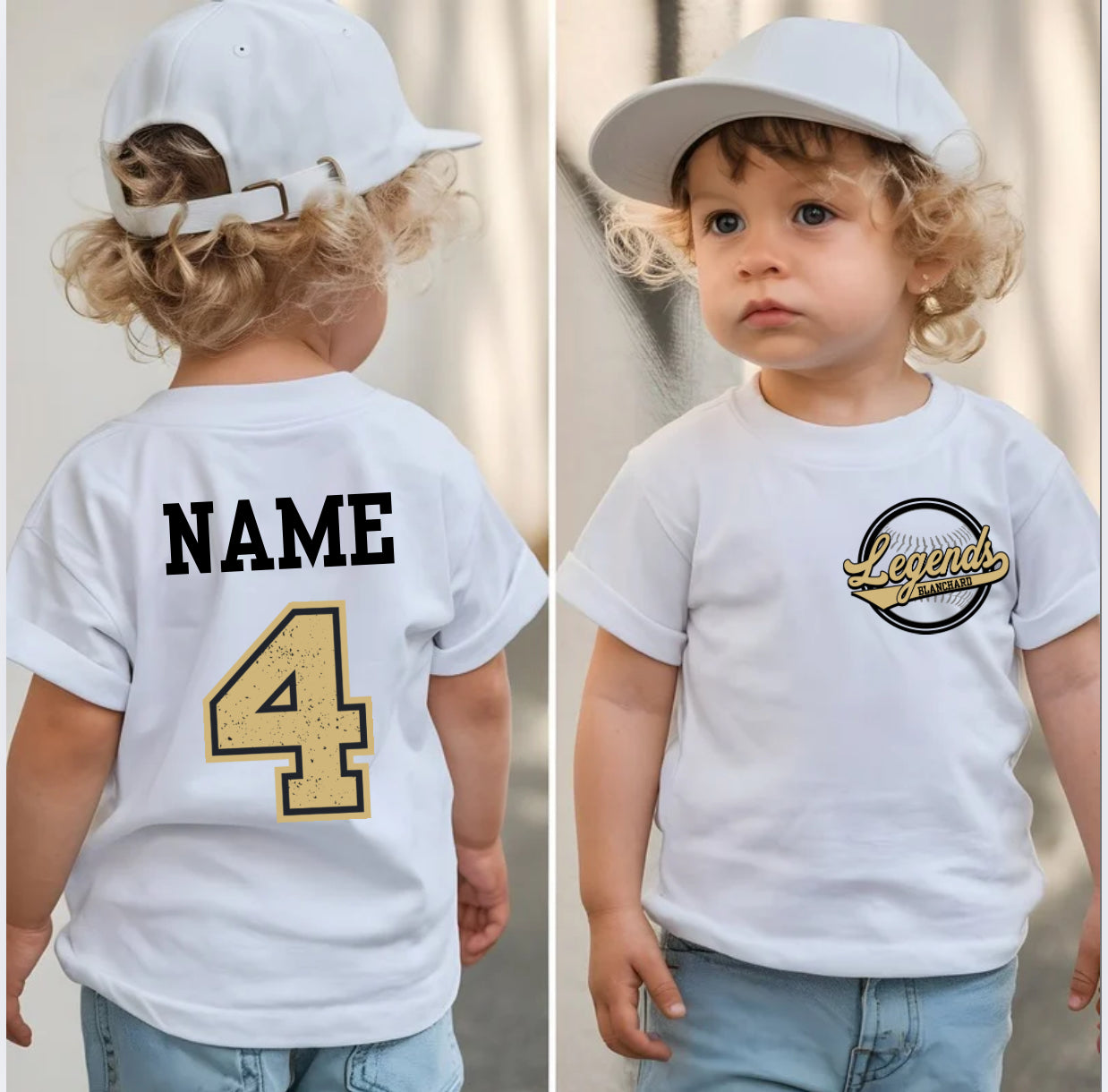 Toddler- Youth Legends Baseball Front Back