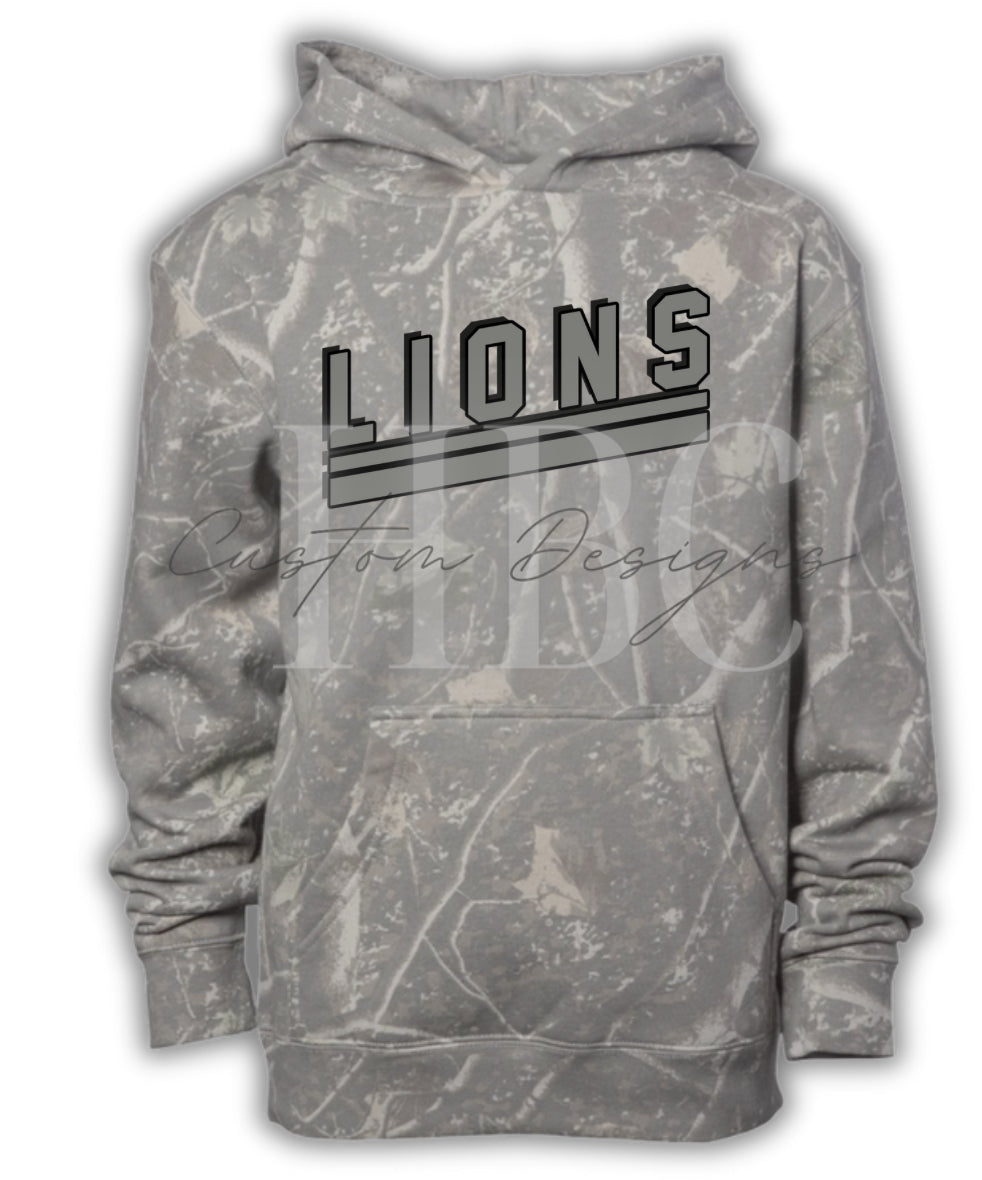 ADULT Lions Camo Hoodie