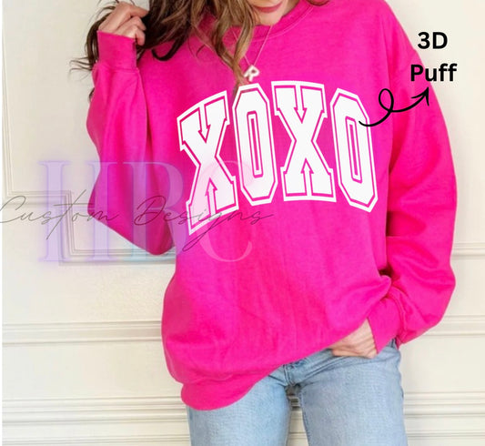 XOXO Puff Print Sweatshirt