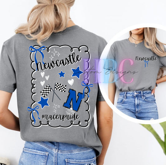 Racer Pride Front Back Adult Tee