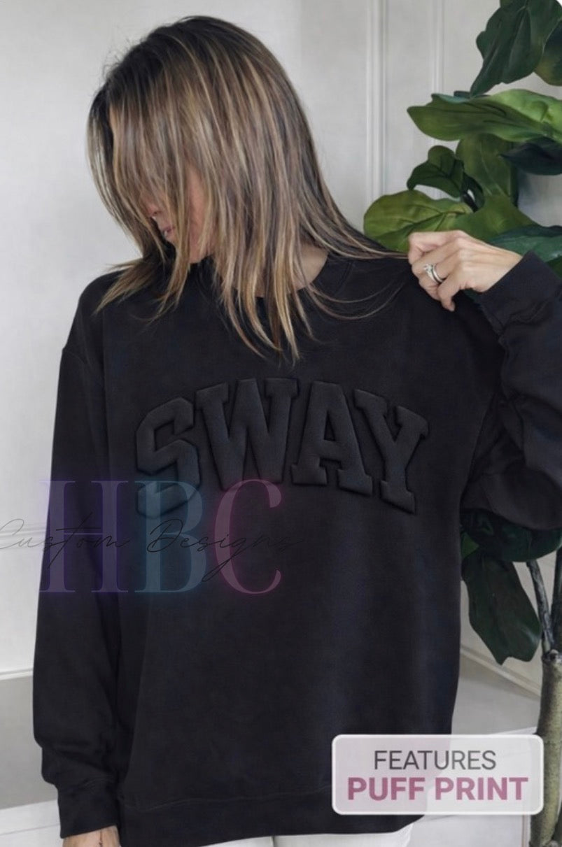 SWAY Black Puff Sweatshirt