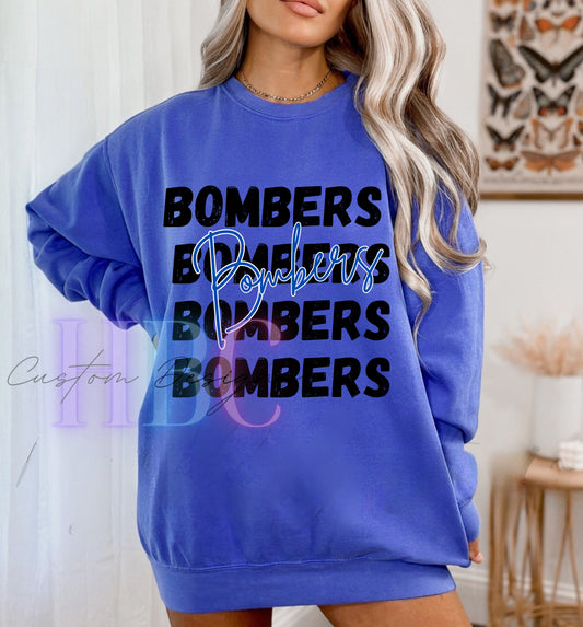 Bombers Baseball Comfort Colors  Sweatshirt