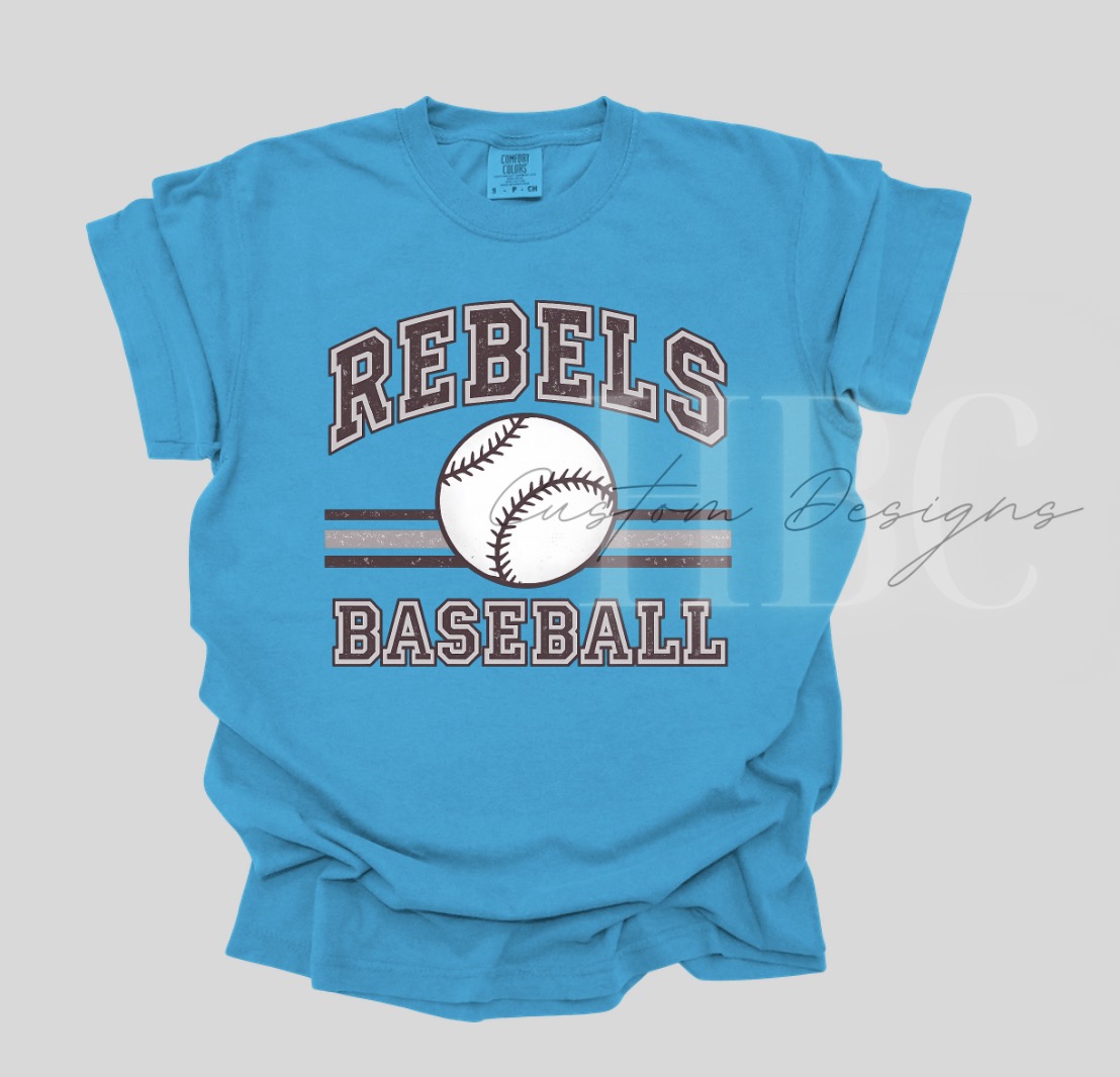 Vintage Rebels Baseball tee