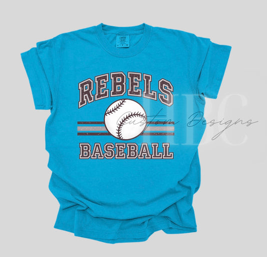 Vintage Rebels Baseball tee