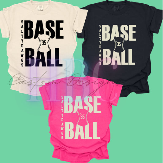 SD BASEBALL with player number shirt/sweatshirt/ hoodie