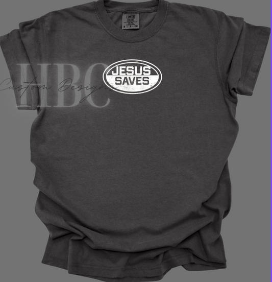 Jesus Saves Retro Tee