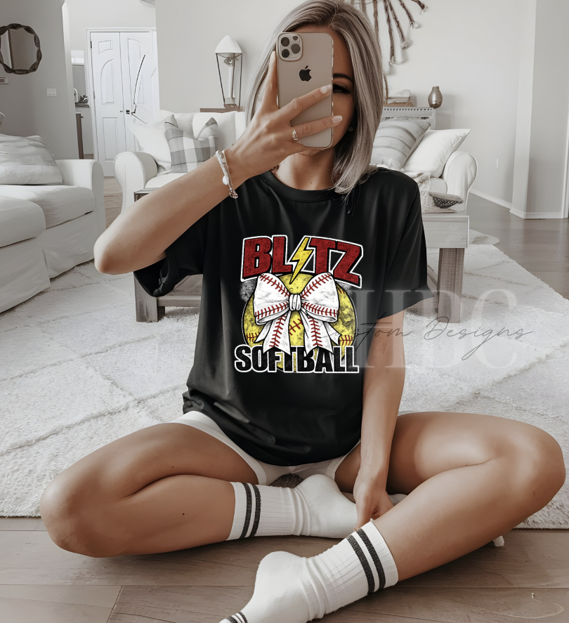 Blitz Softball with Bow Design