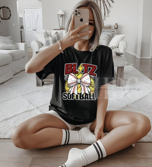 Blitz Softball with Bow Design